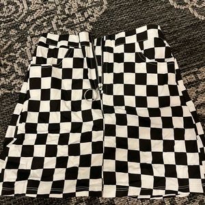 plaid mini pencil skirt